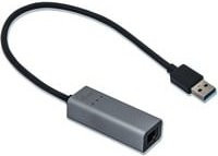 I-tec Gigabit Ethernet Adapter USB 3.2 Gen 1 Metall Silver mit USB-A und USB-C Anschlüssen - Bild 1