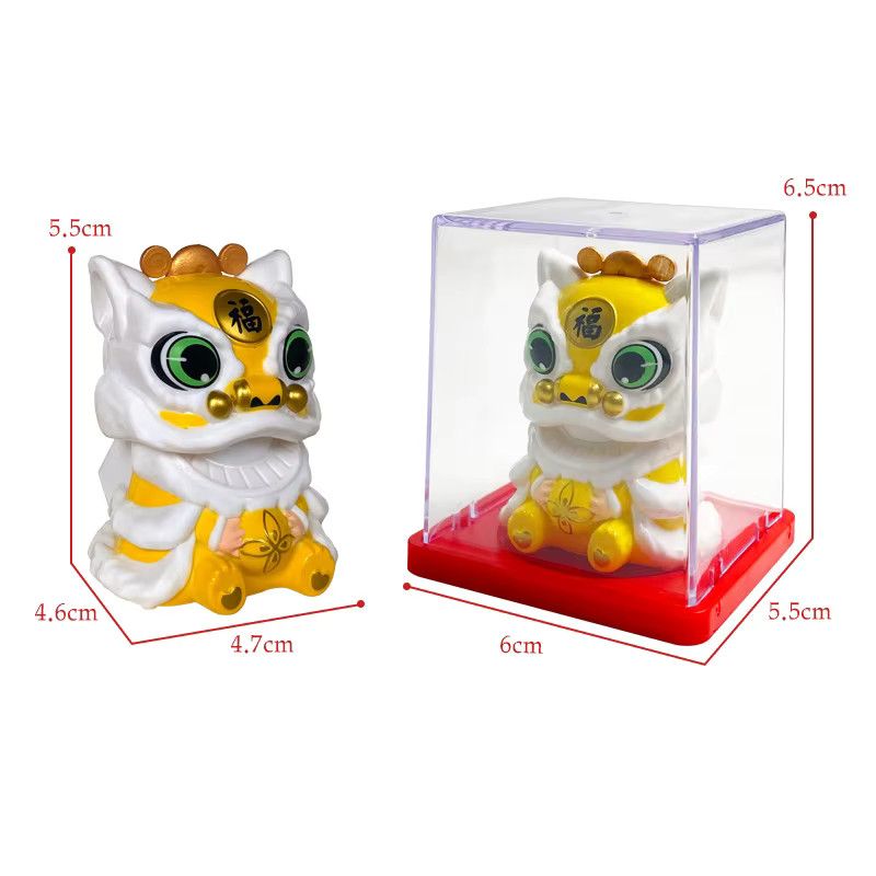 Solarbetriebener Mini-Löwe ACRDDK als chinesisches Glückssymbol und Desktop-Ornament in Multicolor - Bild 3