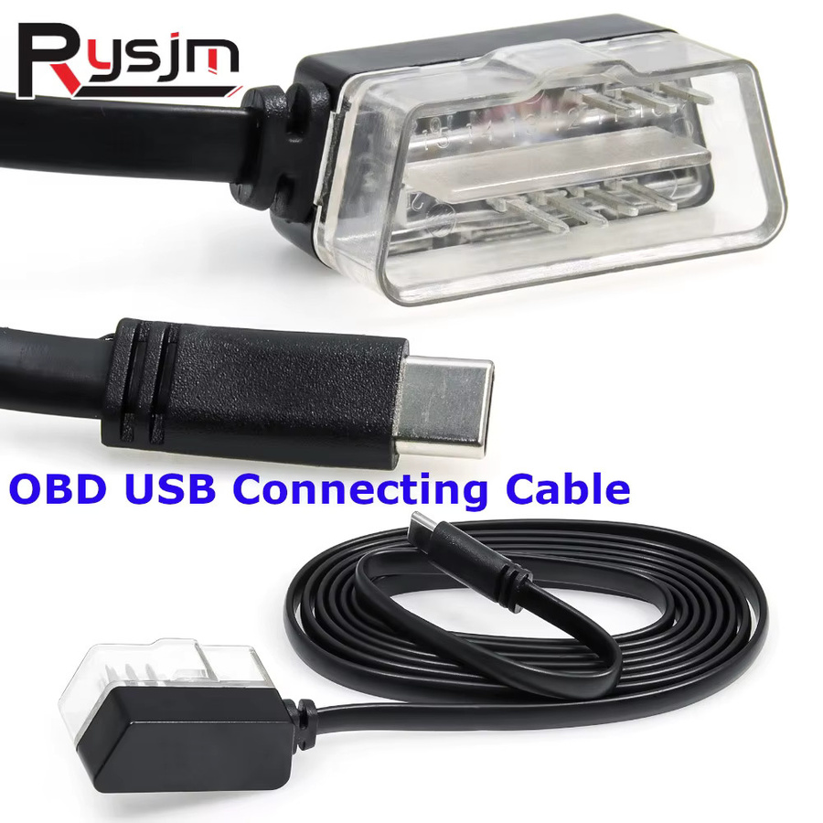 OBD2 zu Mini USB Anschluss Kabel für Auto HUD Head Up Display in Schwarz - Bild 3