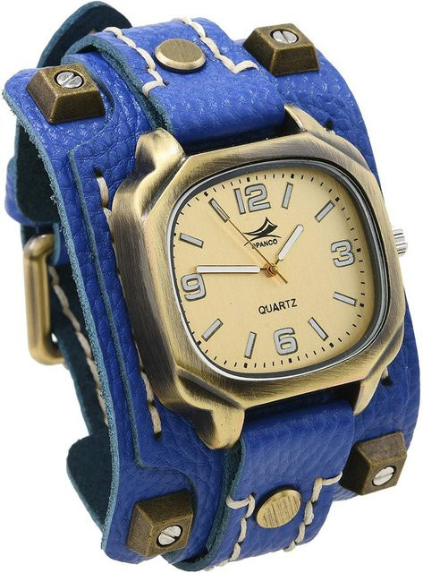 YIRAN Armbanduhr Quarz, Messing, Leder, Schwarz, Herren - Bild 1