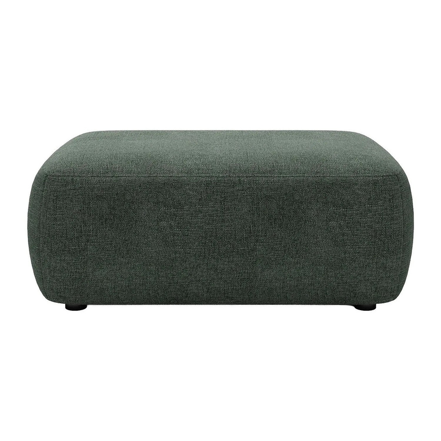 Vente-unique Sitzhocker Daviso in Piniengrün, Breite: 100 cm, Tiefe: 68 cm, Höhe: 38 cm - Bild 2