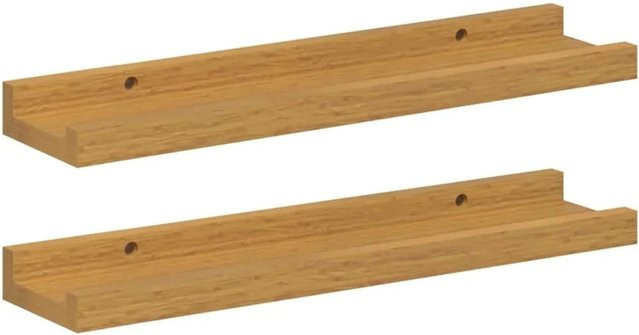 vidaXL Wandregal Set aus Holzwerkstoff in Beige, 2 Stück, B: 40 cm, H: 9 cm, T: 3 cm - Bild 1