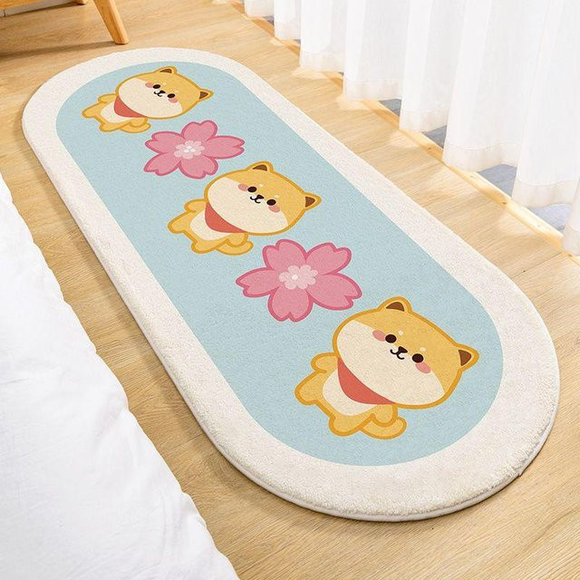 Saugfähige und rutschfeste Fußmatte von Yiran Furniture in Multicolour mit floralem Design, B/B: 40 x 60 cm - Bild 1