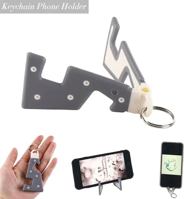 FANHUN Faltbarer Schlüsselanhänger als universeller Handy-Ständer und tragbarer Telefonhalter in Mini-Größe - Bild 1