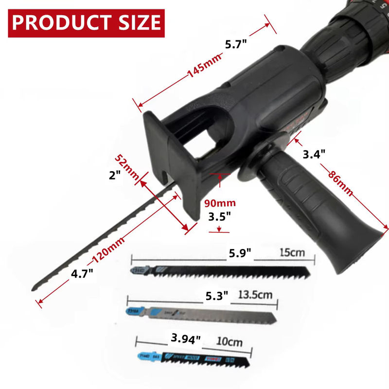 FNICEL Sägeadapter für elektrische Bohrmaschinen und Stichsägen zur Holzbearbeitung, Blau - Bild 2