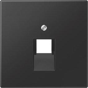 Jung Abdeckung LS969-1UASWM für IAE/UAE-Anschlussdose in Schwarz - Bild 1