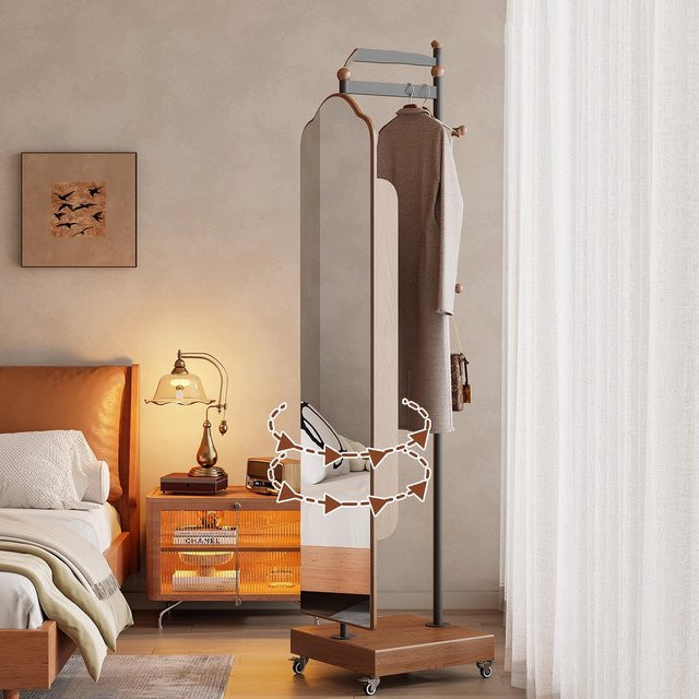 DUTRIEUX Hängender Garderobenständer im skandinavischen Design für Flur und Wohnzimmer, Holz, Matt - Bild 1