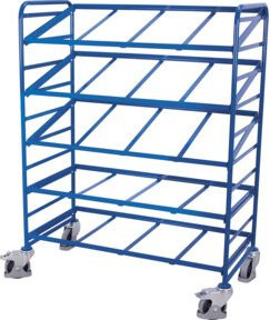 VARIOfit Eurokastenwagen aus Stahl in Blau, B/T: 124,0 x 61,0 cm - Bild 1