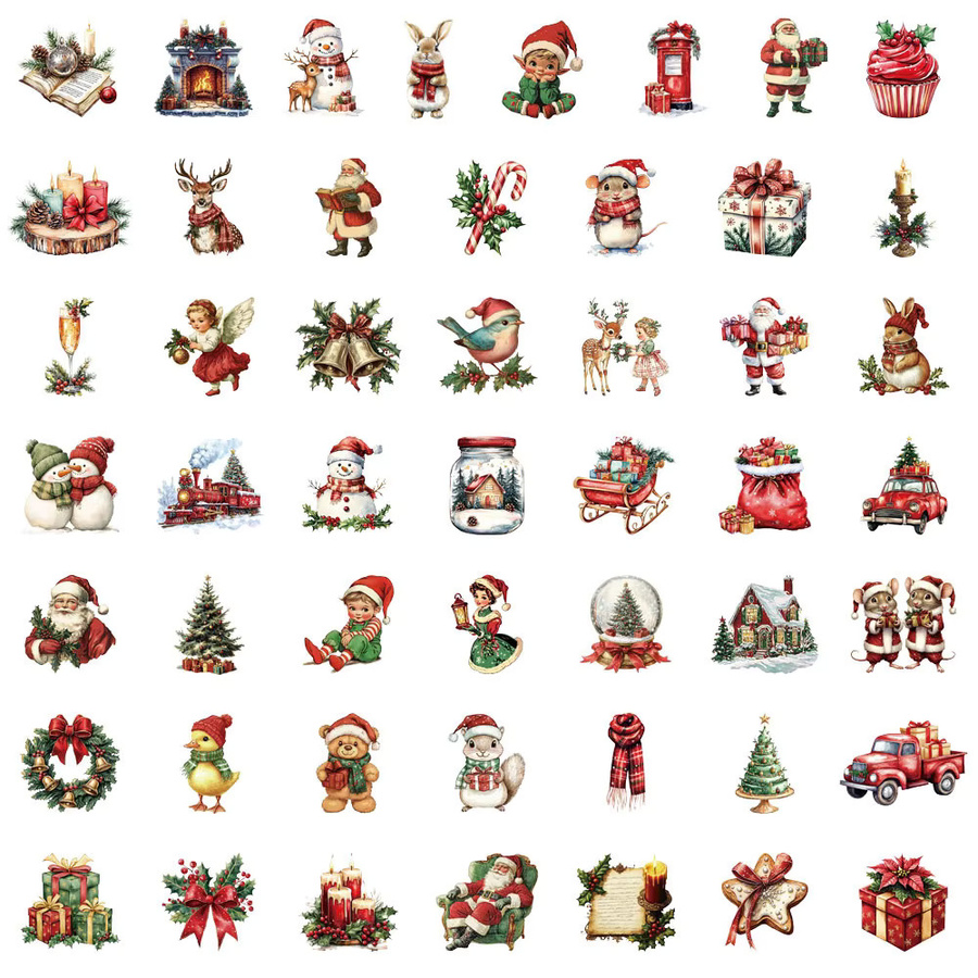 Charile Vintage Weihnachten Cartoon Graffiti Aufkleber, Multicolor - Bild 3