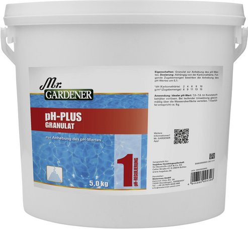 Mr. GARDENER PH-Plus Wasserpflege zur pH-Wert-Anpassung für Pools, 5 kg - Bild 1