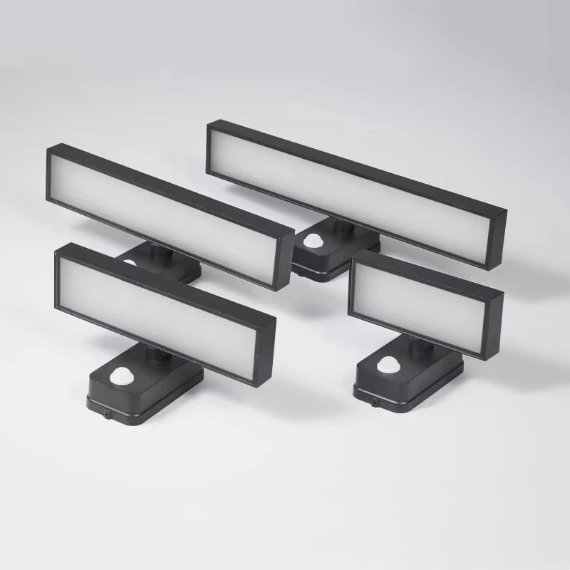 Claeted Drehbare Außen-Wandleuchte mit PIR-Bewegungsmelder in Schwarz, IP65 wasserdicht, moderne Gartenbeleuchtung mit warmweißem Licht - Bild 2