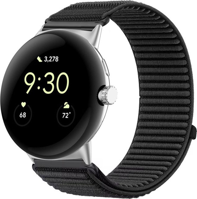 DAINU Uhrenarmband Nylon, Schwarz, Unisex, Google Pixel Watch 1/2/3 41 mm - Bild 1