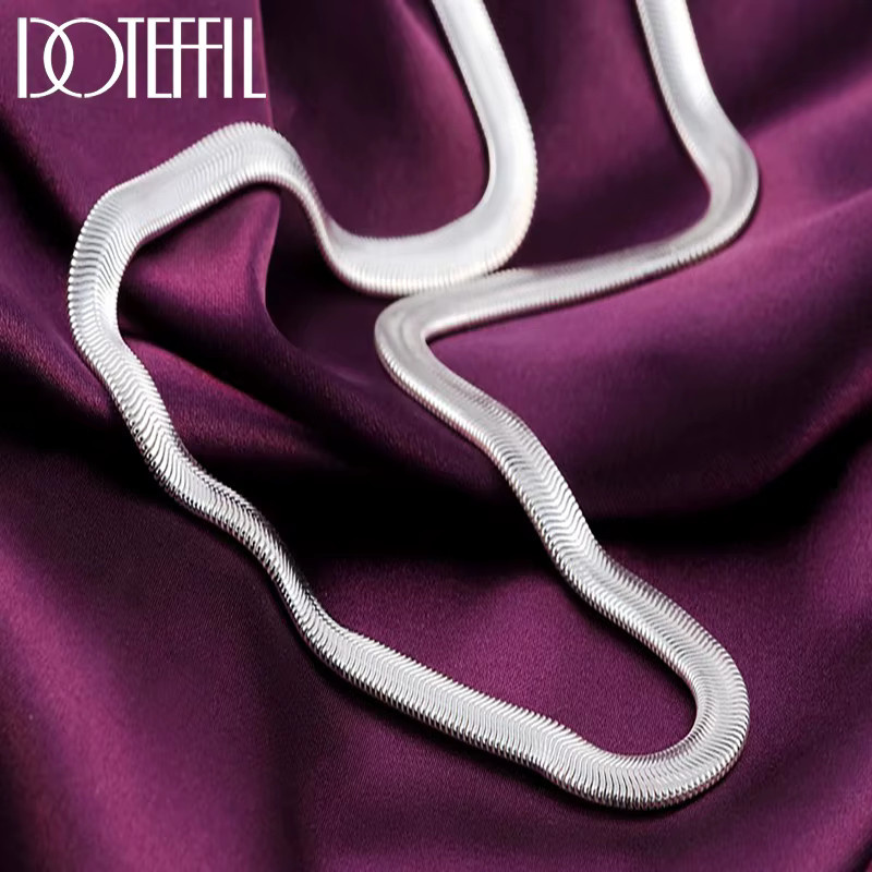 DOTEFFIL Halskette Schlangenknochen, Silber, 6 mm, Unisex - Bild 3