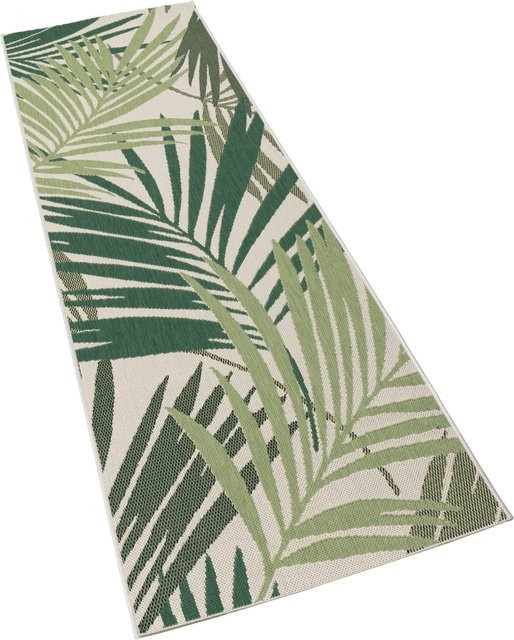 In- & Outdoor-Teppich Ostenza Floral Grün B: 80 cm, T: 250 cm - Bild 1