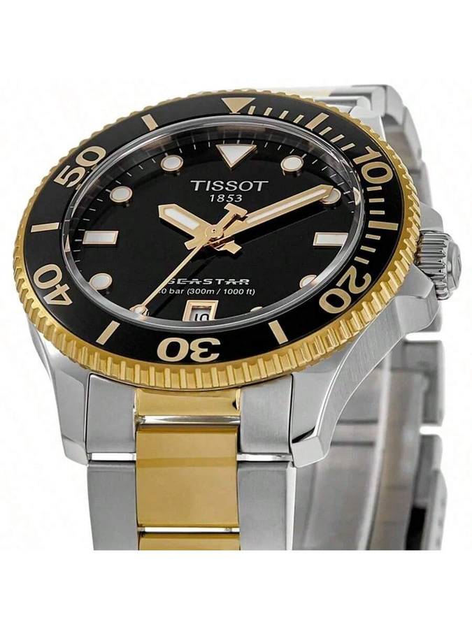 Tissot Armbanduhr Seastar 1000, Edelstahl, Quarz, 36 mm, Damen, Schwarz - Bild 5