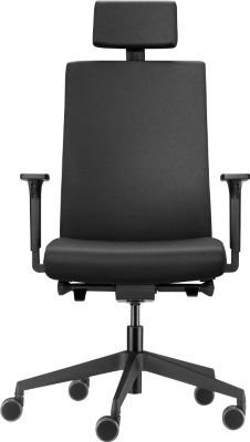 Dauphin Bürostuhl To-Strike Work Pro in Schwarz mit Kopfstütze, Synchronmechanik, Sitztiefenverstellung und 4D-Armlehnen - Bild 1