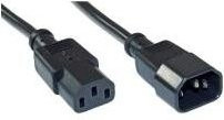 InLine Netzkabel IEC/Stecker mit IEC/Buchse, Länge: 10,0 m, schwarz - Bild 1