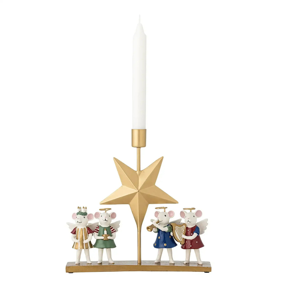 Bloomingville Kerzenhalter Mäuse Peo mehrfarbig aus Keramik Höhe: 23,5 cm - Bild 1