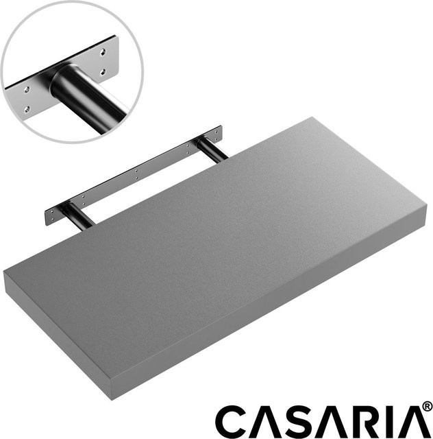 Casaria Wandregal Schweberegal Grau mit Halterung Breite: 50 cm - Bild 1