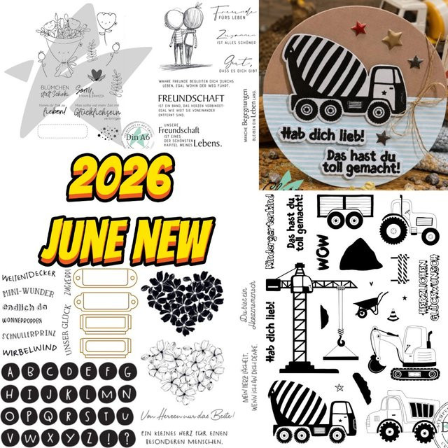 Bunte Bastelschablonen für DIY-Scrapbooking und Fotoalben zur handgefertigten Dekoration - Bild 1