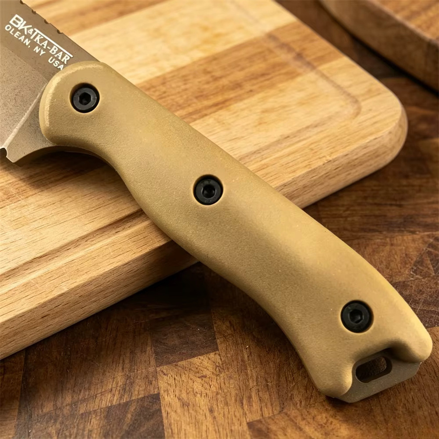 KA-BAR Outdoor-Messer mit feststehender Klinge aus Edelstahl in Gelb - Bild 3