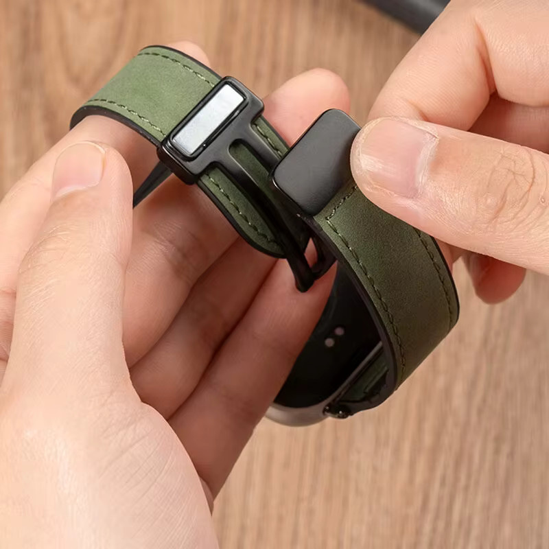 Uhrenarmband Leder, Silikon, Magnetisch, Unisex - Bild 1