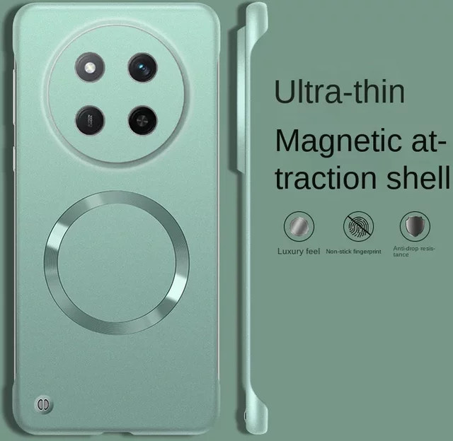 MagSafe Kamera-Schutzhülle für Honor Magic 7, 6, 5 Pro, X9C, X60, X50, 200 Pro, magnetische Blende in Grün, matt und ultradünn - Bild 1
