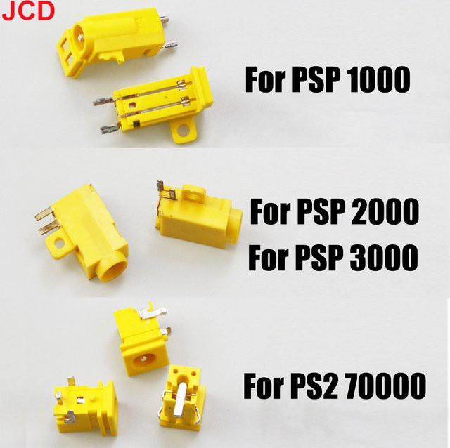 JCD Stromladeanschluss Steckdose für PS2 70000 und PSP 1000 2000 3000 Konsolenreparatur in Gelb - Bild 1