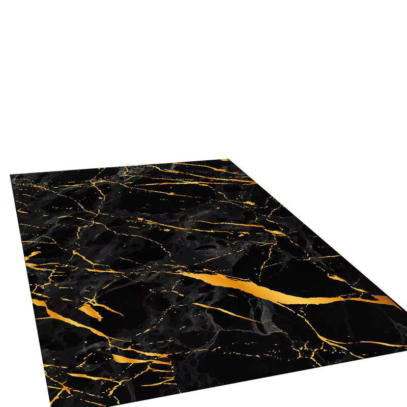 Faviora Teppich in Steinoptik mit Marmor-Design in Gold und Schwarz, rutschfest und rechteckig - Bild 2