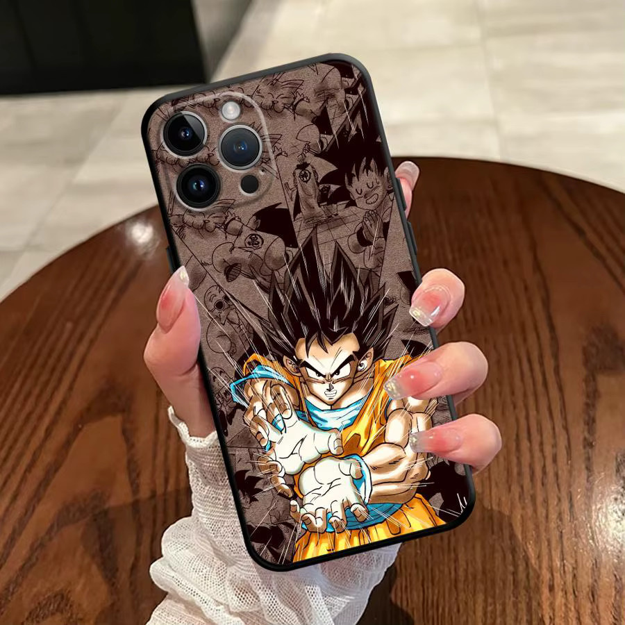Dragon Ball Goku und Son Gohan Handyhülle für Apple iPhone Modelle in Schwarz und Multicolour, weiche Schutzhülle - Bild 4