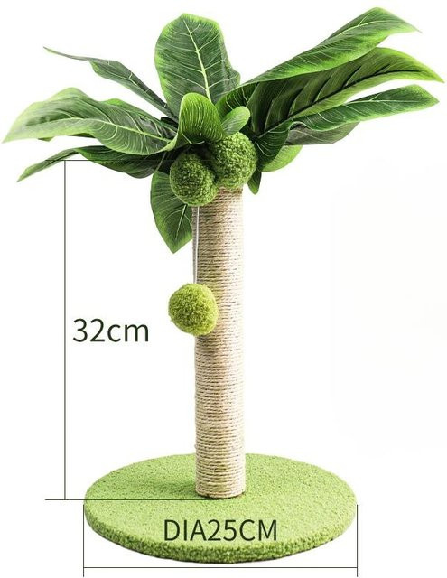 Love Home Garden Katzenstab mit Bällen und Sisal Kratzbrett, beige - Bild 1