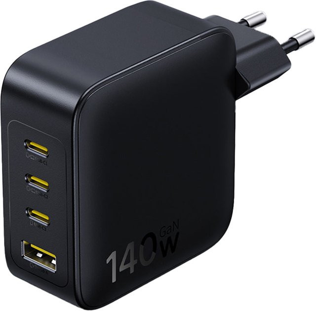 Baseus Netzladegerät EnerFill FH11 mit 140W, 5A, 1 x USB-A und 3 x USB-C, Schwarz - Bild 1