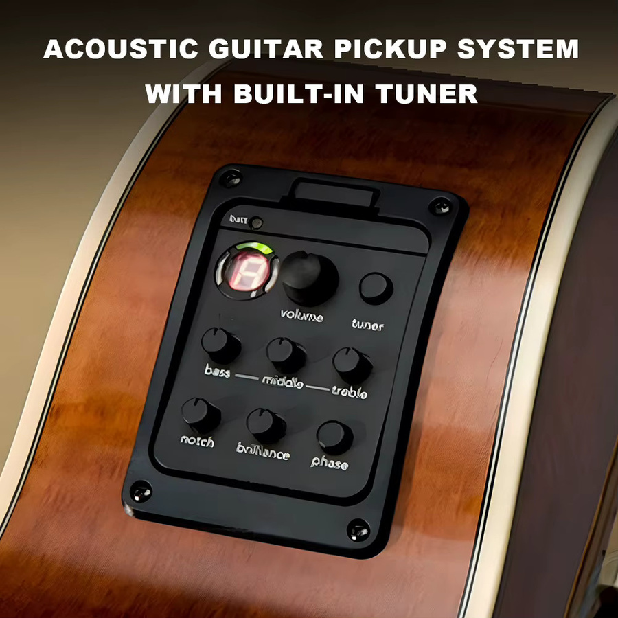 Fishman Presys+ EQ-Tuner und Onboard-Vorverstärker für klassische Akustikgitarren in Schwarz - Bild 3