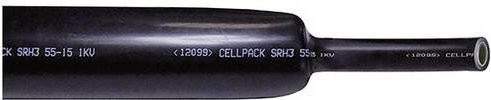 CellPack Schrumpfschlauch ohne Kleber Schwarz 55mm 15mm Schrumpfrate 3:1 10 Stück - Bild 1