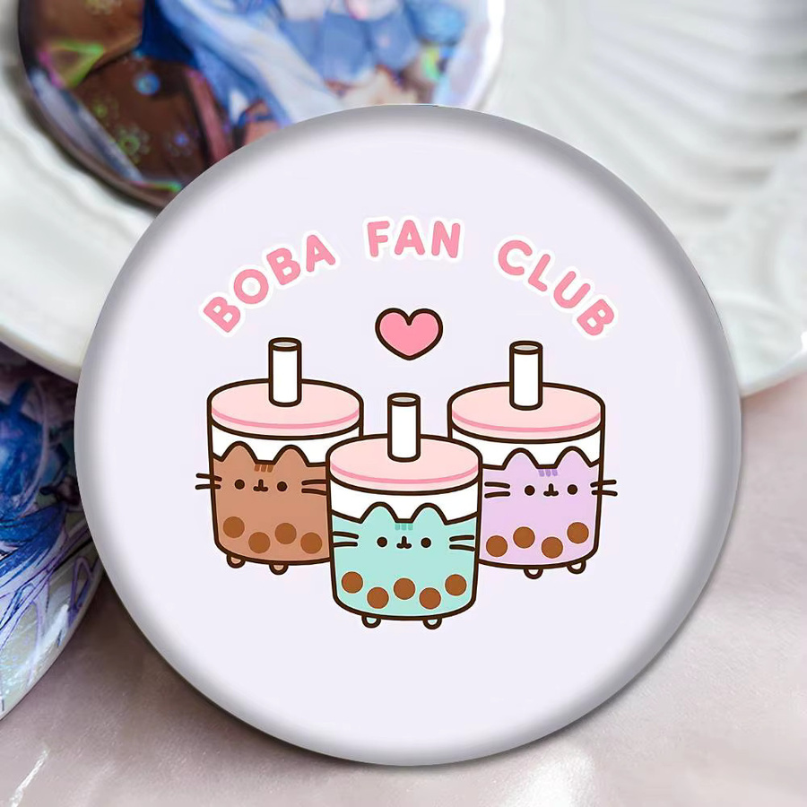 Brosche Kawaii P-Pusheen, Runde Anstecknadel - Bild 3