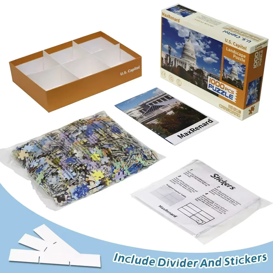Maxrenard USA Kapitol, Konstruktion Puzzle, 1.000 Teile - Bild 3