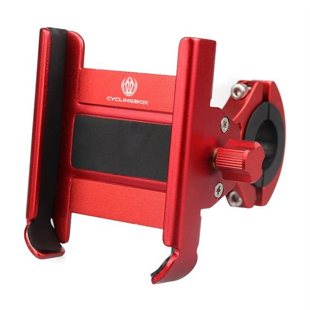 TOMTOP Fahrrad-Handyhalter aus Aluminiumlegierung, 360 Grad drehbar und verstellbar, Rot - Bild 1