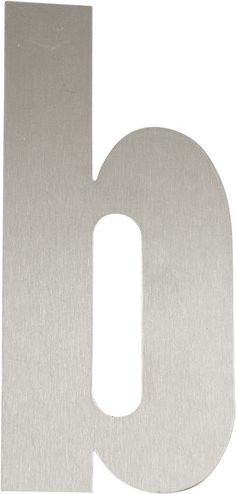 ALPERTEC Hausnummer aus Edelstahl in Silber, B/H/T: 15,7 x 22,7 x 1,8 cm - Bild 1