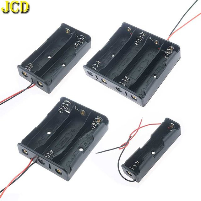 JCD Batteriehalterung aus Kunststoff in Schwarz für 18650 Batterien mit Draht-Blei-Pins - Bild 1
