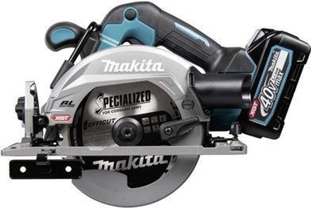 Makita Akku-Handkreissäge HS012GD201 40V XGT mit bürstenlosem Motor, 165 mm Sägeblatt, LED-Licht, inklusive 2x 2,5 Ah Akkus, Schnellladegerät und Transportkoffer, Blau - Bild 2