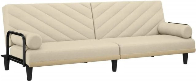 vidaXL Schlafsofa Click-Clack mit Armlehnen in Beige aus Stoff für das Wohnzimmer - Bild 1
