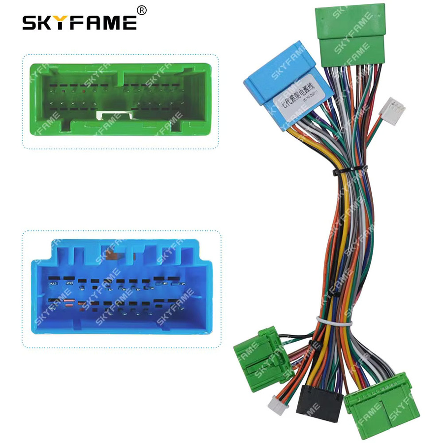 SKYFAME Auto 16 Pin Kabelbaum Adapter Stromkabel für Android Radio Honda Accord 7, multicolour - Bild 2