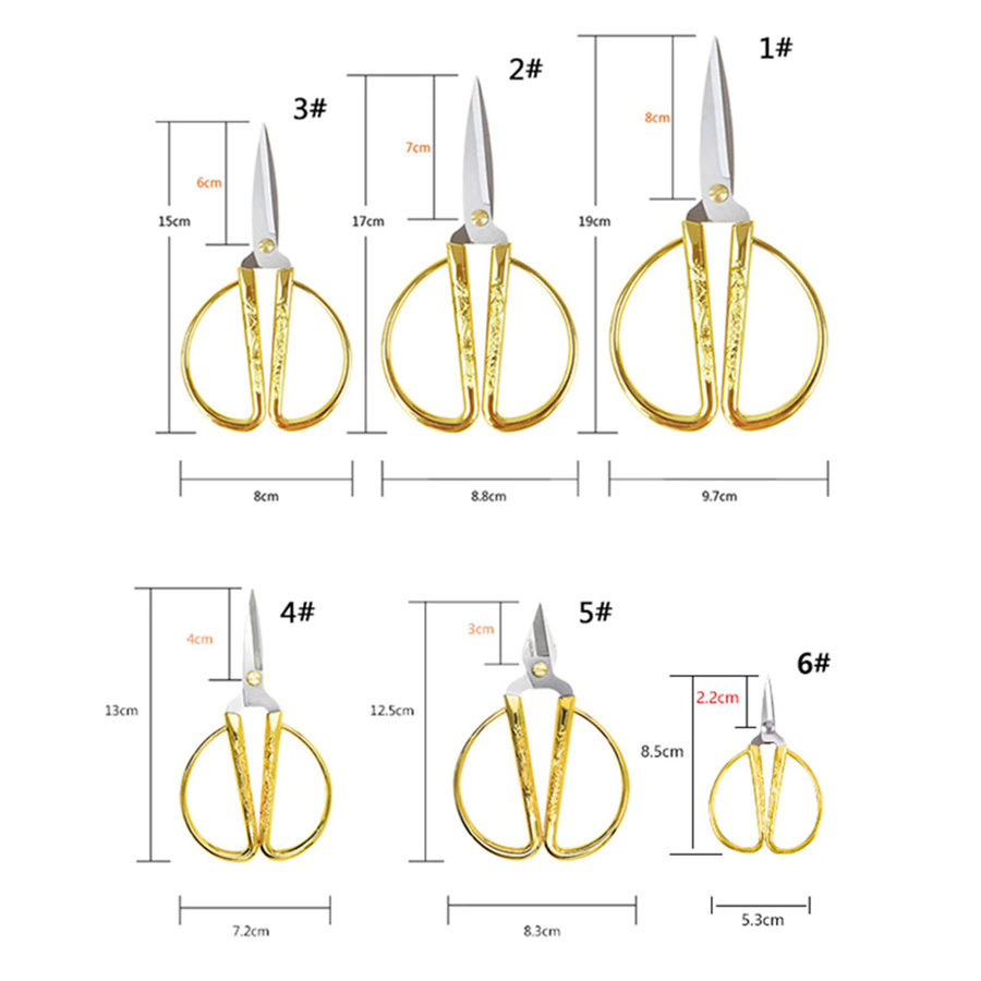Ergonomische Drachenschere aus Edelstahl in Gold für Stickereien und Näharbeiten - Bild 4