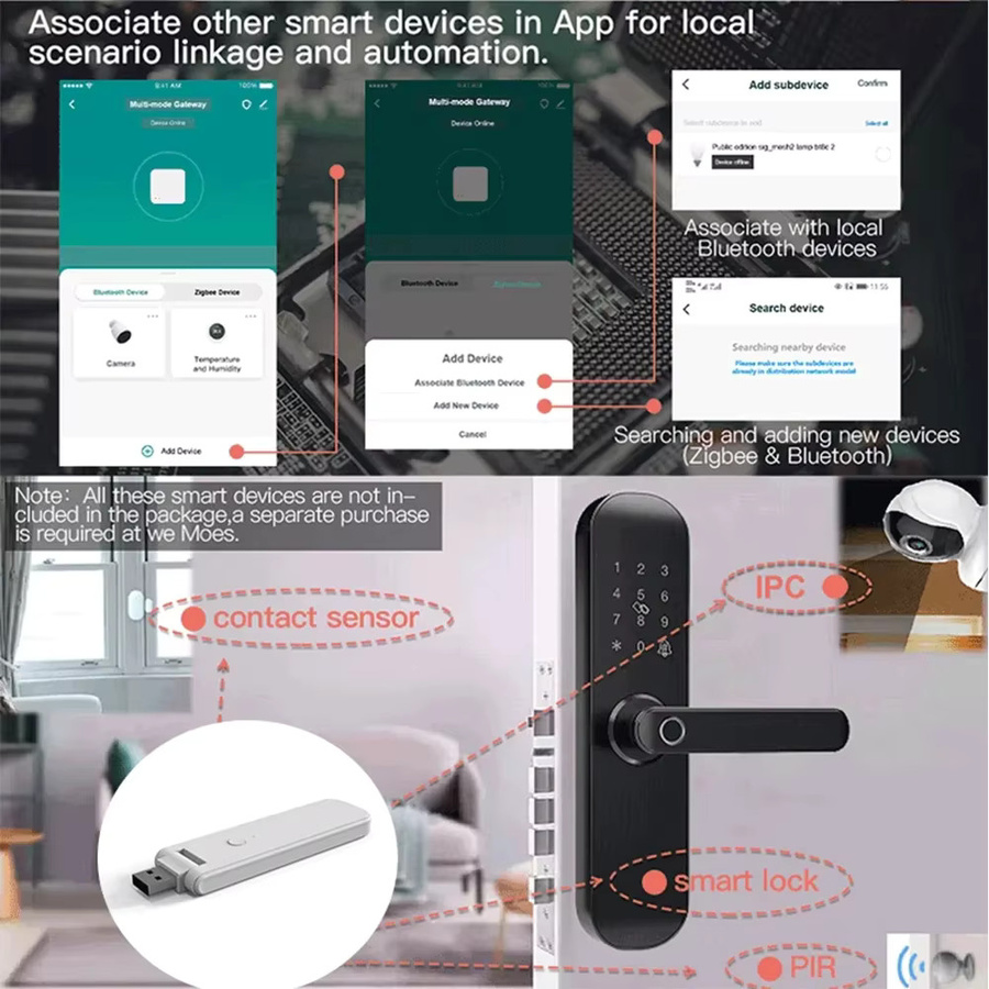 Tuya Multi Mode Gateway Smart Home Bridge mit Zigbee und Bluetooth in Weiß für Smart Life, Alexa und Google Home - Bild 2