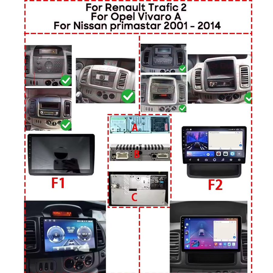 FengShiDa Android 14 Multimedia Autoradio mit GPS und Video Player für Renault Trafic 2, Opel Vivaro und Nissan Primastar (2006-2014), Schwarz - Bild 6