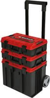 Einhell Systemkoffer E-Case Tower, wasserdicht und stapelbar, Schwarz/Rot, B: 40 cm, T: 43 cm, H: 67,5 cm - Bild 1