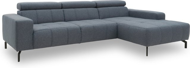 DOMO Sofa Cunelli mit Longchair in Blau, L-Form, Stoffbezug, B x T: 292 x 175 cm - Bild 1