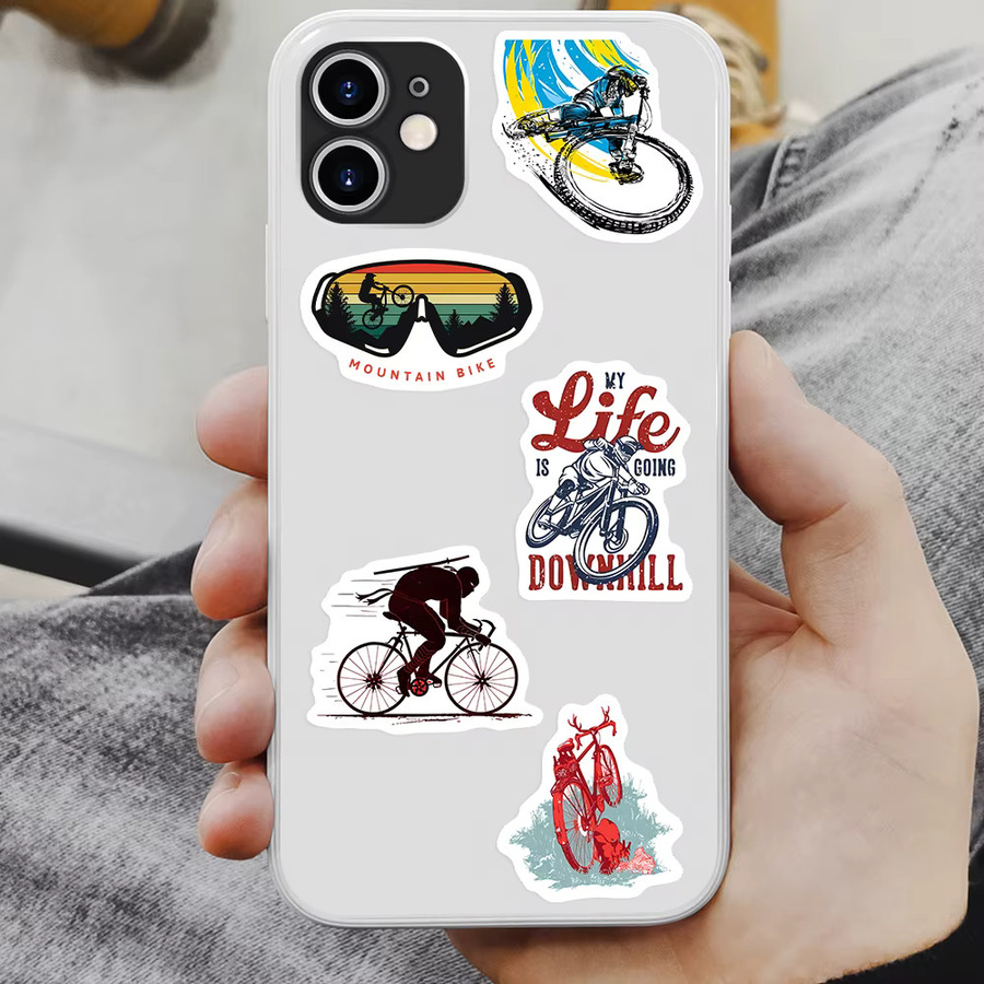 Wasserdichte Fahrradaufkleber für MTB und Mountainbike als DIY Dekoration für Kinder, Laptop, Telefon und Flaschen, Mehrfarbig - Bild 5