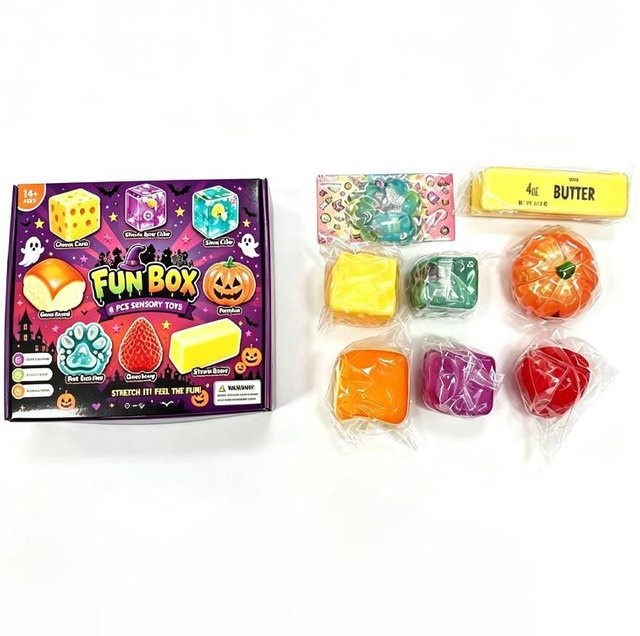 Binchi Outdoor Equipment Halloween Squishy Brötchen Adventskalender, Mystery Brötchen Countdown Box, Fidget Spielzeug - Bild 1