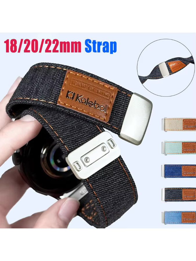 CAOWTAN Uhrenarmband Denim-Canvas, Unisex - Bild 6